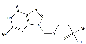 2-[(2-Amino-1,6-dihydro-6-oxo-9H-purin)-9-ylmethoxy]ethylphosphonic acid Structure