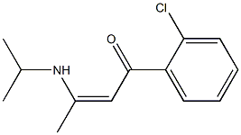 1-(2-クロロフェニル)-3-イソプロピルアミノ-2-ブテン-1-オン 化学構造式