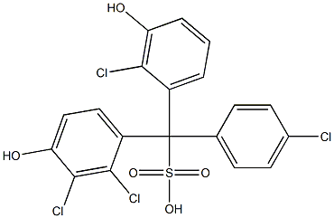 (4-Chlorophenyl)(2-chloro-3-hydroxyphenyl)(2,3-dichloro-4-hydroxyphenyl)methanesulfonic acid Structure