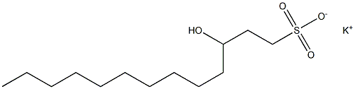 3-ヒドロキシトリデカン-1-スルホン酸カリウム 化学構造式