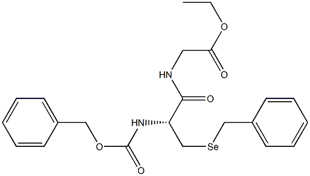 (-)-N-(3-Benzylseleno-N-benzyloxycarbonyl-L-alanyl)glycine ethyl ester,,结构式