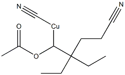 (1-Acetyloxy-4-cyano-2,2-diethylbutyl)cyanocopper(II) 结构式