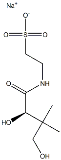 (+)-2-[[(R)-2,4-Dihydroxy-3,3-dimethylbutyryl]amino]ethanesulfonic acid sodium salt Structure