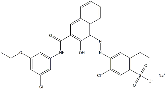 3-Chloro-6-ethyl-4-[[3-[[(3-chloro-5-ethoxyphenyl)amino]carbonyl]-2-hydroxy-1-naphtyl]azo]benzenesulfonic acid sodium salt