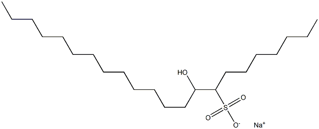 9-Hydroxydocosane-8-sulfonic acid sodium salt Structure