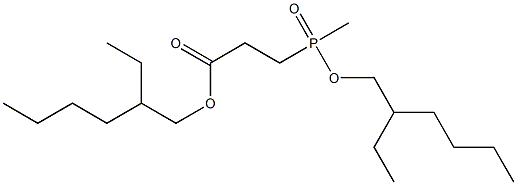 [2-(2-エチルヘキシルオキシカルボニル)エチル](メチル)ホスフィン酸2-エチルヘキシル 化学構造式