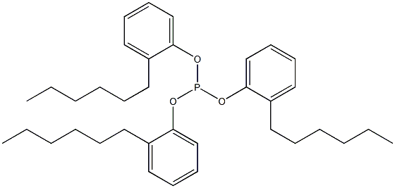 Phosphorous acid tris(2-hexylphenyl) ester,,结构式