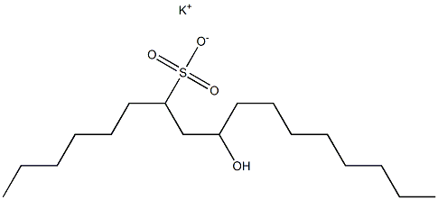 9-Hydroxyheptadecane-7-sulfonic acid potassium salt Struktur