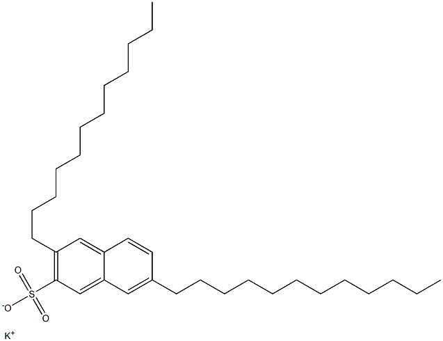 3,7-Didodecyl-2-naphthalenesulfonic acid potassium salt Structure