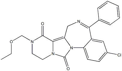 3-Chloro-9-ethoxymethyl-10,11-dihydro-5-phenyl-12H-6,9,11a,12a-tetraazadibenz[a,e]azulene-8,12(7H)-dione