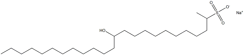 12-Hydroxytetracosane-2-sulfonic acid sodium salt Structure