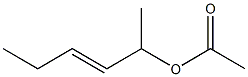 Acetic acid 1-methyl-2-pentenyl ester Structure
