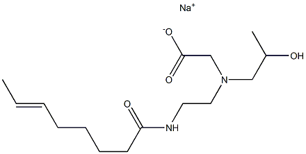 N-(2-Hydroxypropyl)-N-[2-(6-octenoylamino)ethyl]aminoacetic acid sodium salt,,结构式