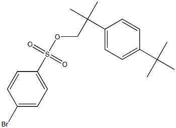 4-Bromobenzenesulfonic acid 2-methyl-2-(4-tert-butylphenyl)propyl ester Structure