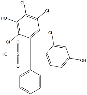 (2-Chloro-4-hydroxyphenyl)(2,4,5-trichloro-3-hydroxyphenyl)phenylmethanesulfonic acid