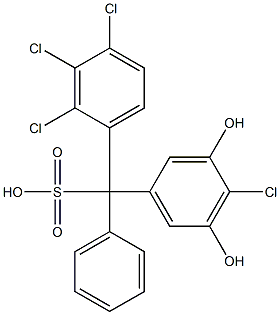  (4-Chloro-3,5-dihydroxyphenyl)(2,3,4-trichlorophenyl)phenylmethanesulfonic acid