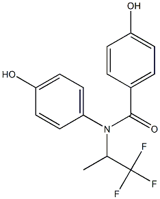 4-ヒドロキシ-N-(4-ヒドロキシフェニル)-N-(2,2,2-トリフルオロ-1-メチルエチル)ベンズアミド 化学構造式