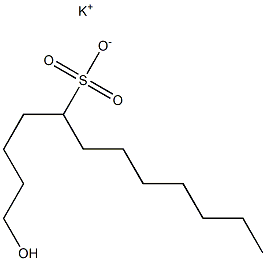 1-Hydroxydodecane-5-sulfonic acid potassium salt,,结构式