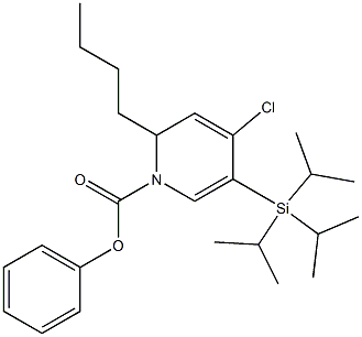 4-Chloro-1,2-dihydro-2-butyl-5-(triisopropylsilyl)pyridine-1-carboxylic acid phenyl ester|