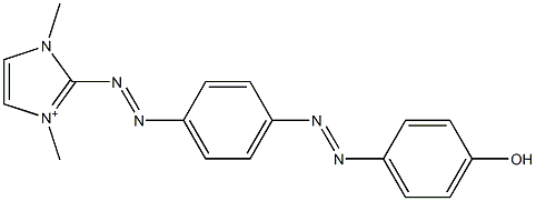 1,3-Dimethyl-2-[[4-[(4-hydroxyphenyl)azo]phenyl]azo]-1H-imidazol-3-ium Struktur