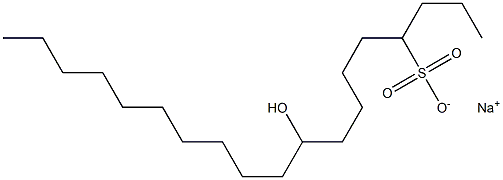 9-Hydroxynonadecane-4-sulfonic acid sodium salt Struktur