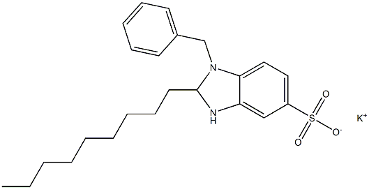 1-Benzyl-2,3-dihydro-2-nonyl-1H-benzimidazole-5-sulfonic acid potassium salt Structure