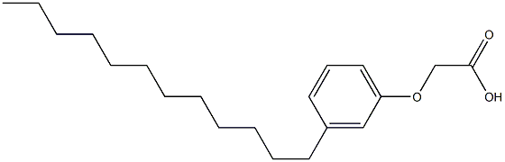 3-ドデシルフェノキシ酢酸 化学構造式