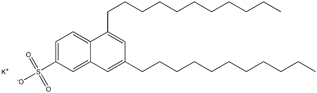 5,7-Diundecyl-2-naphthalenesulfonic acid potassium salt 结构式