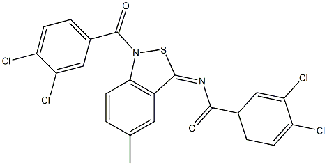 5-Methyl-1-(3,4-dichlorobenzoyl)-3(1H)-(3,4-dichlorobenzoyl)imino-2,1-benzisothiazole Structure