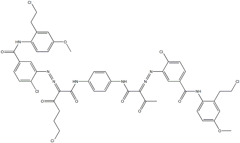  3,3'-[2-(2-Chloroethyl)-1,4-phenylenebis[iminocarbonyl(acetylmethylene)azo]]bis[N-[2-(2-chloroethyl)-4-methoxyphenyl]-4-chlorobenzamide]