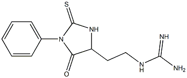 1-[2-(5-Oxo-1-phenyl-2-thioxo-4-imidazolidinyl)ethyl]guanidine Structure