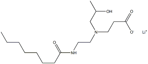 3-[N-(2-Hydroxypropyl)-N-[2-(octanoylamino)ethyl]amino]propionic acid lithium salt Structure