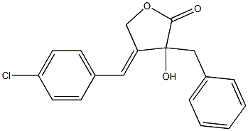 3-Benzyl-3-hydroxy-4-(4-chlorobenzylidene)-3,4-dihydro-2(5H)-furanone Structure