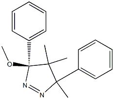 (3S)-4,5-Dihydro-3-methoxy-3,5-diphenyl-4,4,5-trimethyl-3H-pyrazole,,结构式