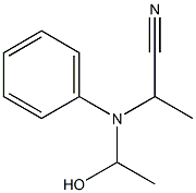 N-(1-Hydroxyethyl)-N-(1-cyanoethyl)aniline Struktur