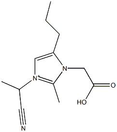 3-(1-Cyanoethyl)-2-methyl-5-propyl-1-(carboxymethyl)-1H-imidazol-3-ium