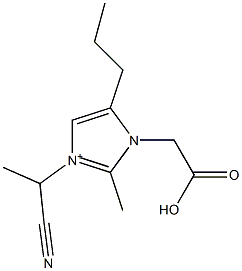 3-(1-Cyanoethyl)-2-methyl-5-propyl-1-(carboxymethyl)-1H-imidazol-3-ium|