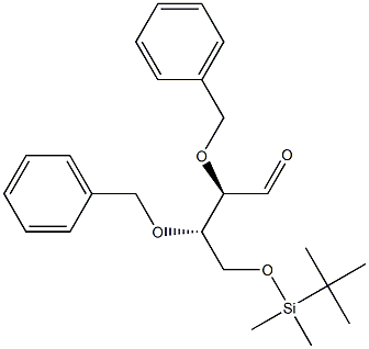 (2R,3S)-2,3-Bis(benzyloxy)-4-(tert-butyldimethylsilyloxy)butanal 结构式