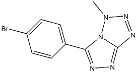 6-(4-ブロモフェニル)-1-メチル-1H-[1,2,4]トリアゾロ[4,3-d]テトラゾール 化学構造式
