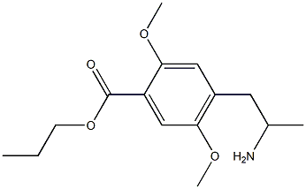 4-(2-Aminopropyl)-2,5-dimethoxybenzoic acid propyl ester Struktur