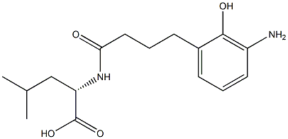 (2S)-2-[4-(3-Amino-2-hydroxyphenyl)butanoylamino]-4-methylvaleric acid 结构式