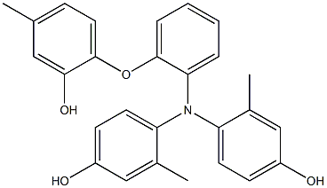 N,N-Bis(4-hydroxy-2-methylphenyl)-2-(2-hydroxy-4-methylphenoxy)benzenamine 结构式