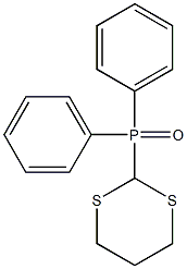 2-(ジフェニルホスフィノイル)-1,3-ジチアン 化学構造式