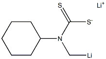 N-Cyclohexyl-N-(lithiomethyl)dithiocarbamic acid lithium salt Struktur