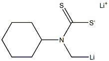 N-Cyclohexyl-N-(lithiomethyl)dithiocarbamic acid lithium salt Structure