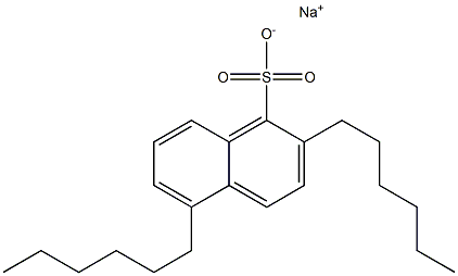 2,5-Dihexyl-1-naphthalenesulfonic acid sodium salt Struktur