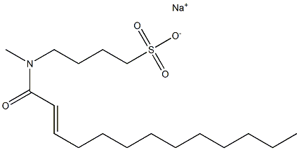 4-[N-(2-Tridecenoyl)-N-methylamino]-1-butanesulfonic acid sodium salt,,结构式