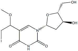 5-(1-Methoxy-2-iodoethyl)-2'-deoxyuridine,,结构式