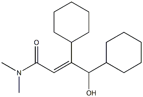 (E)-3-(Cyclohexylhydroxymethyl)-3-cyclohexyl-N,N-dimethylpropenamide