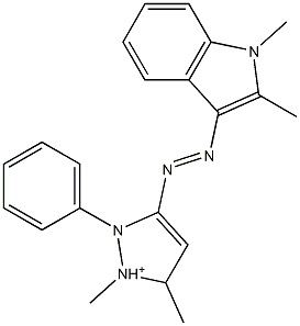  3-[(1,2-Dimethyl-1H-indol-3-yl)azo]-1,5-dimethyl-2-phenyl-1H-pyrazol-1-ium